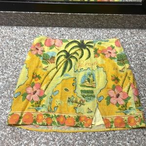 Urban Outfitters Tropical Linen Skirt